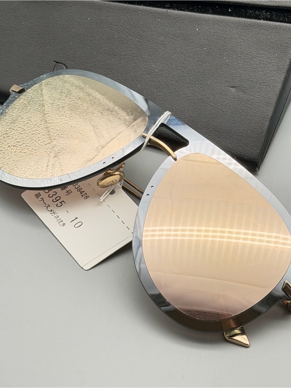 Dior Women's Silver Frame Gold Accent Mirrored Sunglasses